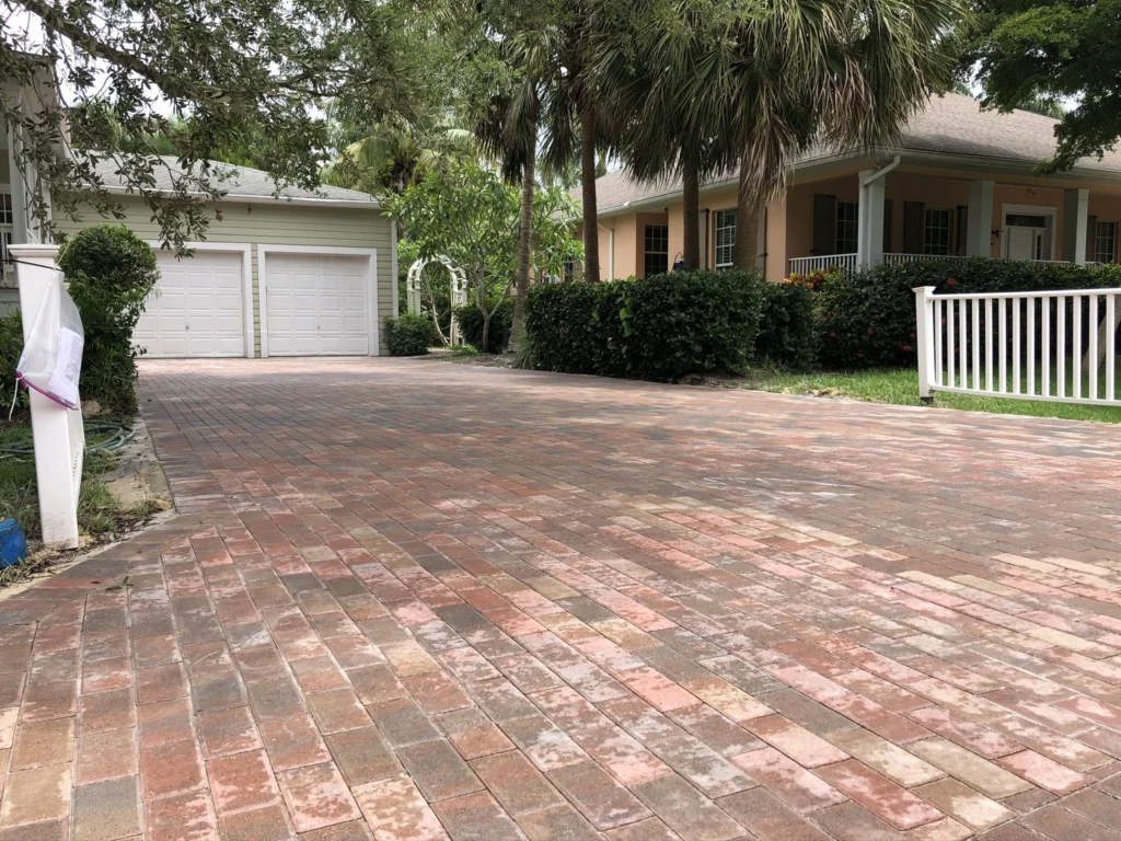 Paver Driveway installed in Naples home by paver crew