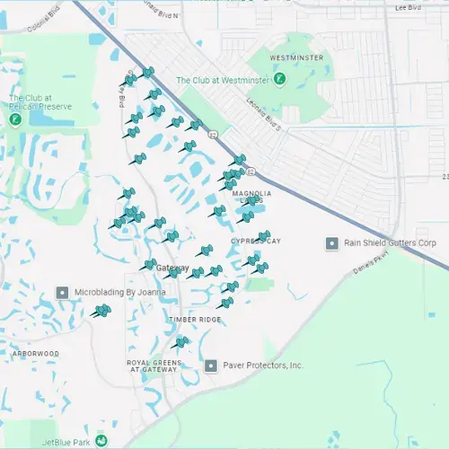 Map showing Tarpon Gulf project locations in Gateway.