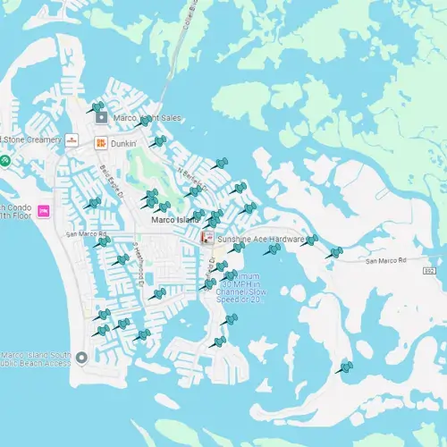 Map showing Tarpon Gulf project locations in Marco Island.