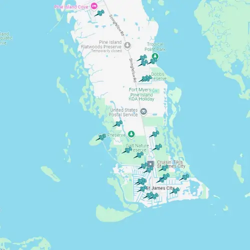 Map showing Tarpon Gulf project locations in St. James City.