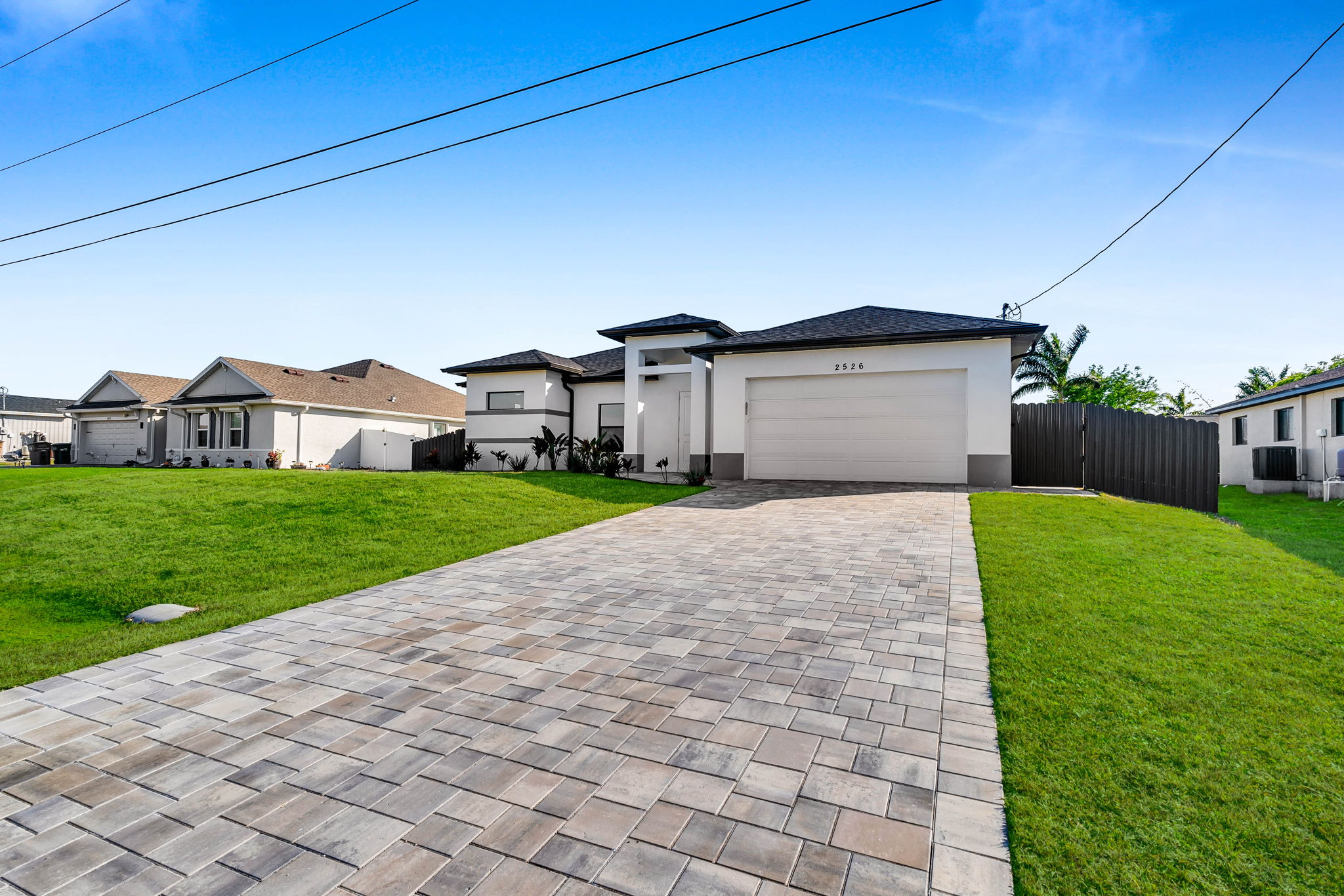 new driveway new home construction